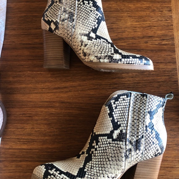 Marc Fisher snakeskin booties - Picture 2 of 3
